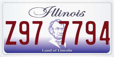 IL license plate Z977794