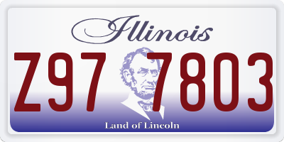 IL license plate Z977803