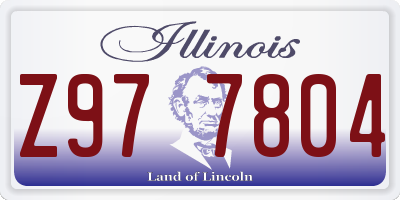 IL license plate Z977804