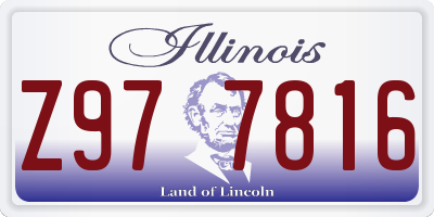 IL license plate Z977816