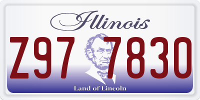 IL license plate Z977830