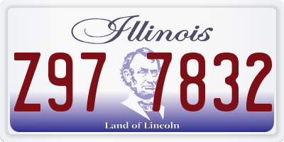 IL license plate Z977832
