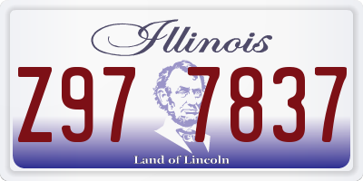 IL license plate Z977837