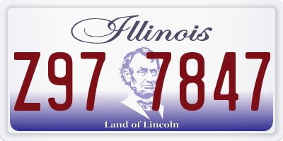 IL license plate Z977847