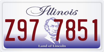 IL license plate Z977851