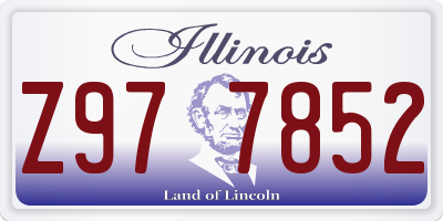 IL license plate Z977852