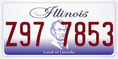 IL license plate Z977853