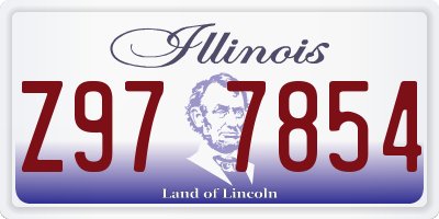 IL license plate Z977854