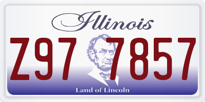 IL license plate Z977857