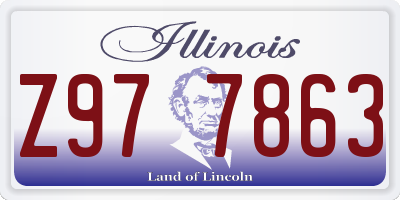 IL license plate Z977863