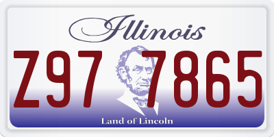 IL license plate Z977865
