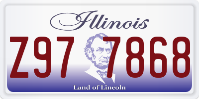 IL license plate Z977868