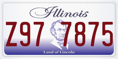 IL license plate Z977875