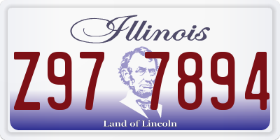 IL license plate Z977894
