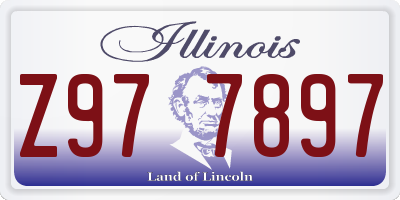 IL license plate Z977897