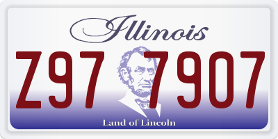 IL license plate Z977907