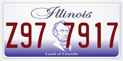 IL license plate Z977917