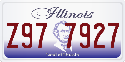 IL license plate Z977927