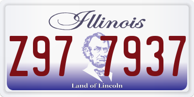 IL license plate Z977937