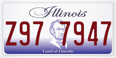 IL license plate Z977947