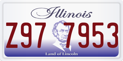 IL license plate Z977953