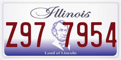 IL license plate Z977954
