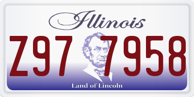 IL license plate Z977958