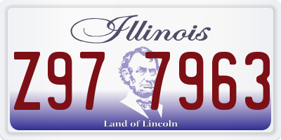 IL license plate Z977963