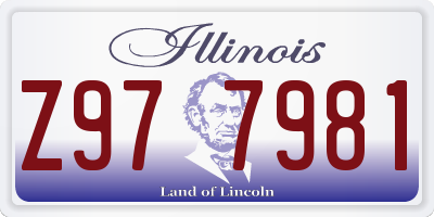 IL license plate Z977981