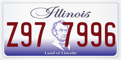 IL license plate Z977996