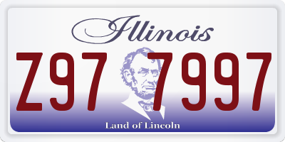 IL license plate Z977997