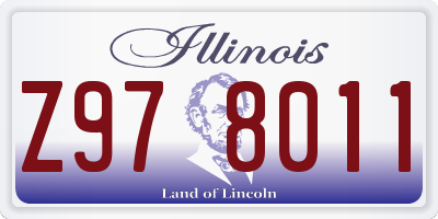 IL license plate Z978011