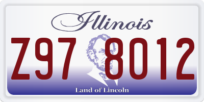 IL license plate Z978012