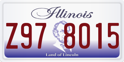 IL license plate Z978015