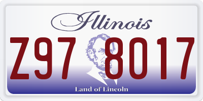 IL license plate Z978017