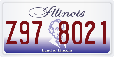 IL license plate Z978021
