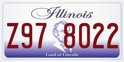 IL license plate Z978022