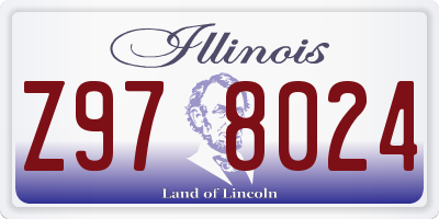 IL license plate Z978024