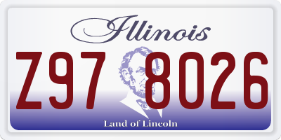 IL license plate Z978026