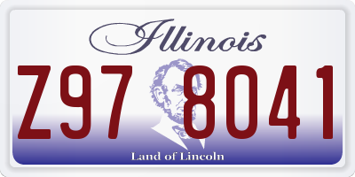 IL license plate Z978041