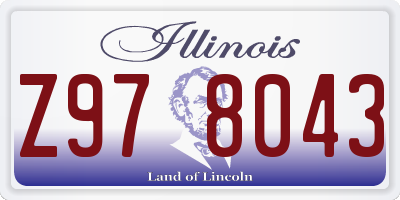 IL license plate Z978043