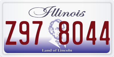 IL license plate Z978044