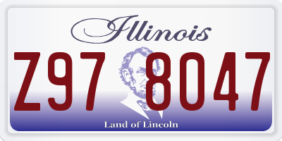 IL license plate Z978047