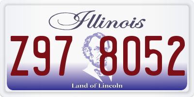 IL license plate Z978052