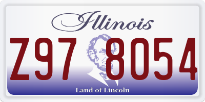 IL license plate Z978054