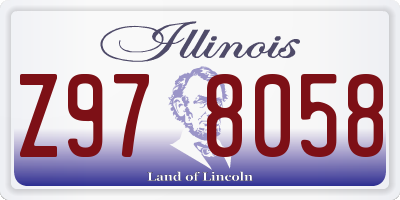 IL license plate Z978058
