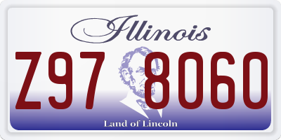 IL license plate Z978060