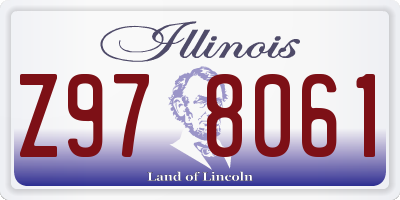 IL license plate Z978061