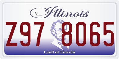 IL license plate Z978065