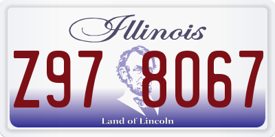 IL license plate Z978067
